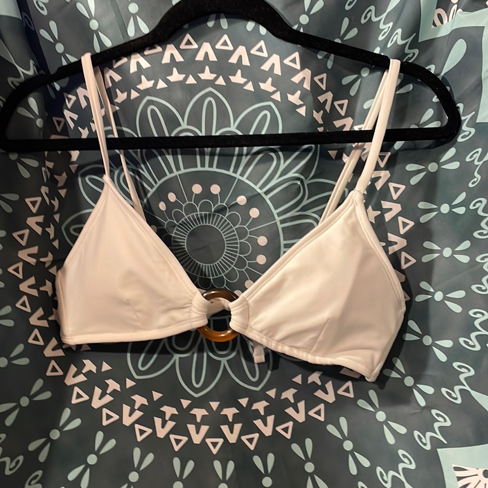white bikini top.